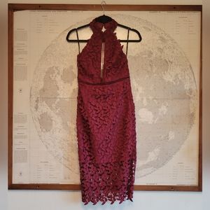 Bardot floral halter dress NWT